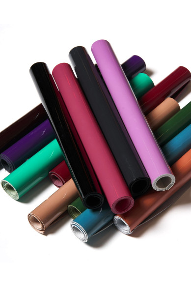 PATENT Leather Scraps in Assorted Colors - 10 random Smooth Solid Tones leather pieces 10x8" / 20x25 cm