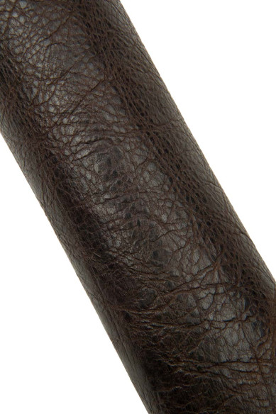 Pelle SPORTIVA marrone, vitello VEGETALE con grana irregolare, pellame vintage morbido per artigiani