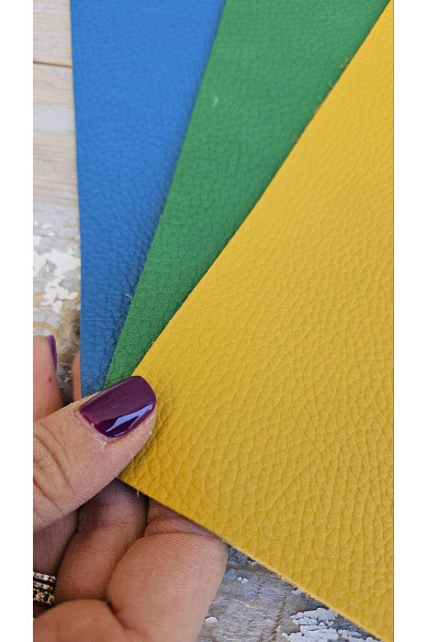 3 Ritagli di pellami unici selezionati, stampa grana DOLLARO, pezzi come da foto 20x25 cm, spessore alto