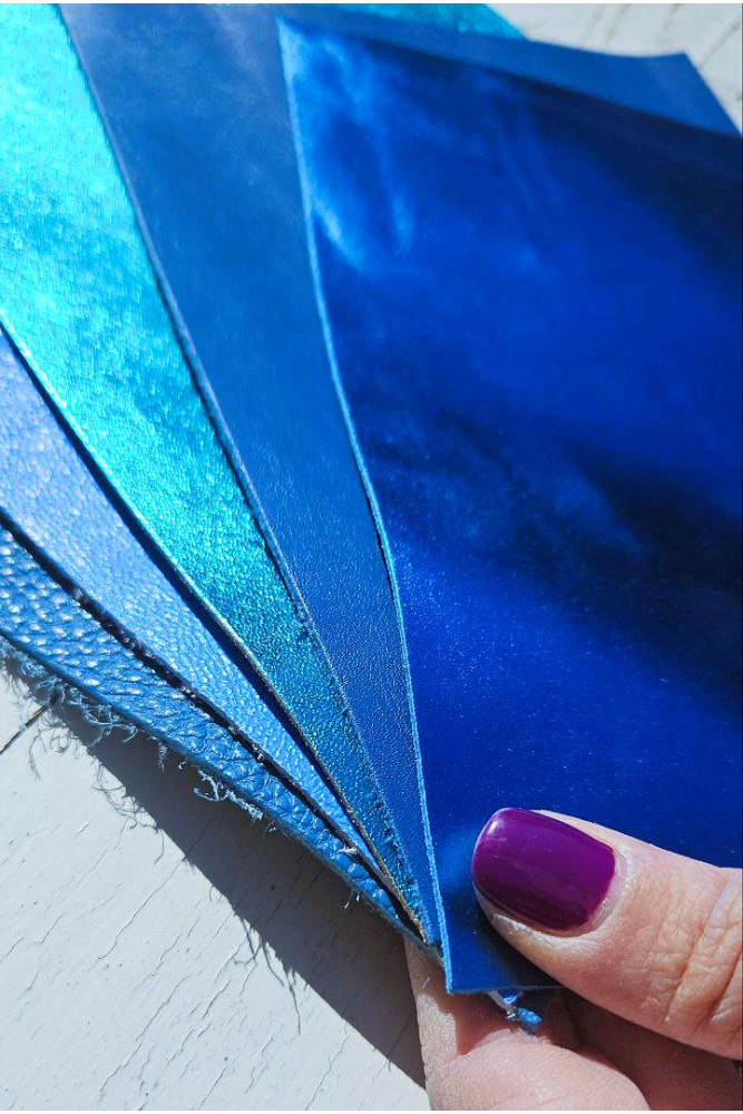 5 Selected leather scraps, solid...