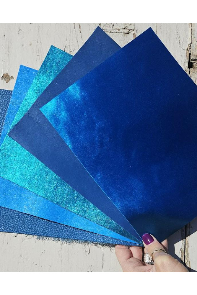 5 Selected leather scraps, solid...