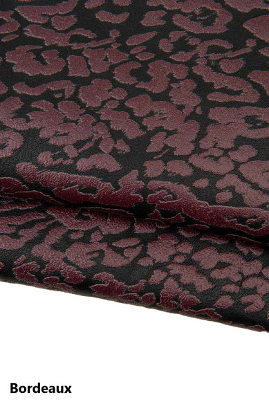 PELLE stampa LEOPARDO, capra morbida motivo animalier, pellame per hobbisti