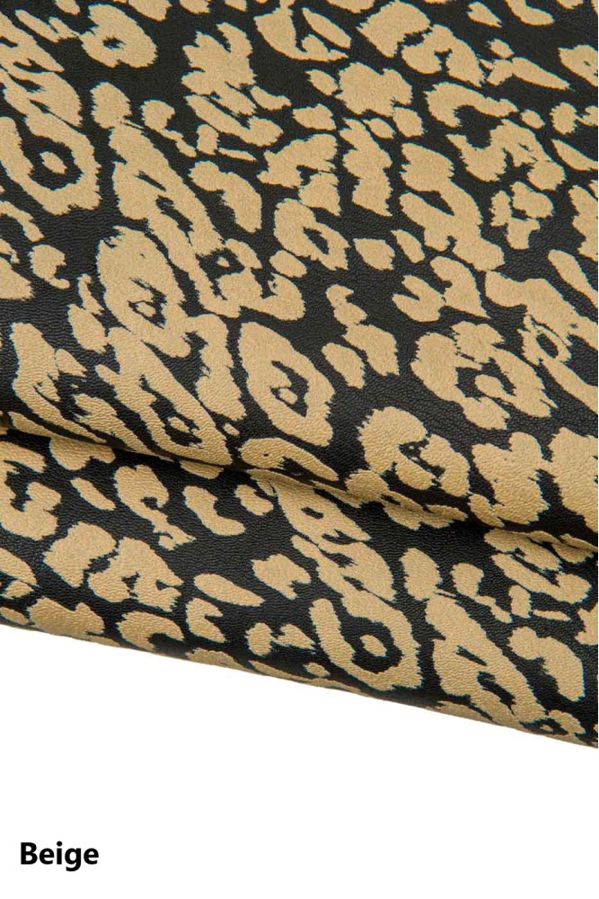 LEOPARD printed LEATHER skin, animal...
