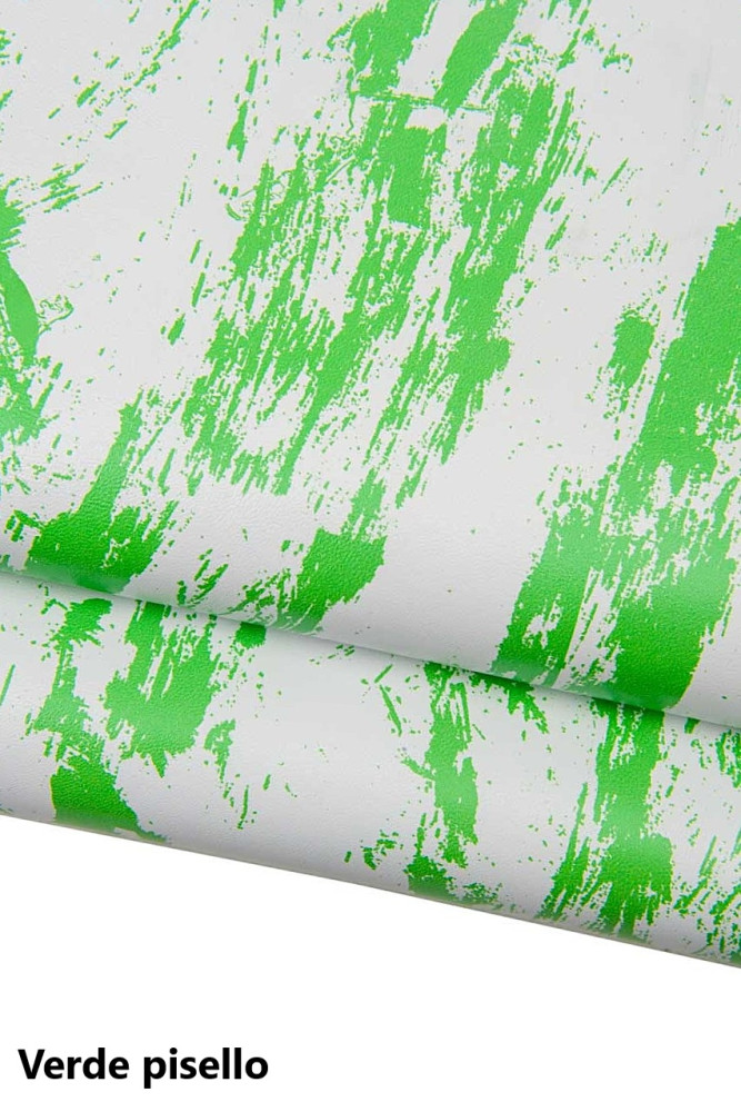 STROKES PATTERN on white leather...