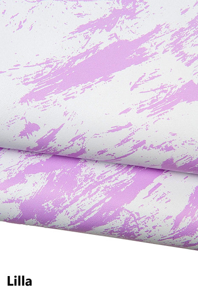 PELLAME bianco STAMPATO effetto pennellate, nappa disegno schizzo, pelle morbida per hobbisti