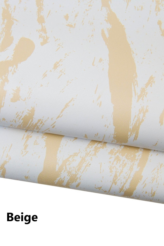 STROKES PATTERN on white leather...