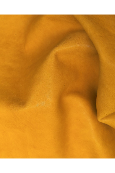 Lotto di 3 pelli SPORTIVE morbide, pellami di capra tinta unita giallo, arancio, marrone come da foto