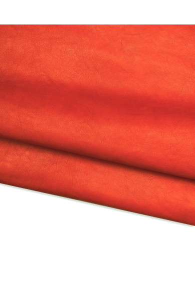 Boundle of 3 SPORTY leather skins, yellow orange brown soft goatskins, solid color hides as per pictures