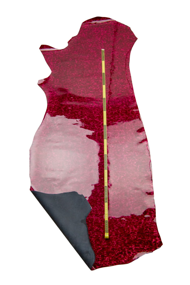 FUCHSIA - burgundy SPOTTED patent...