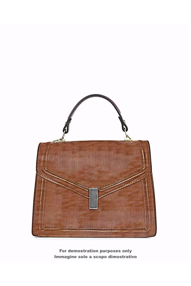 Pelle COCCODRILLO marrone, vitello...