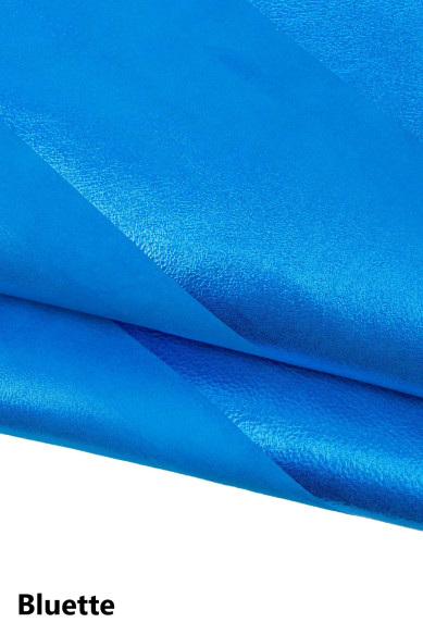 Pelli CAMOSCIO a STRISCE, capra scamosciata laminata, pellame metallizzato per il fai da te