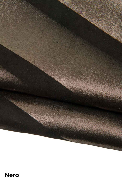 Pelli CAMOSCIO a STRISCE, capra scamosciata laminata, pellame metallizzato per il fai da te