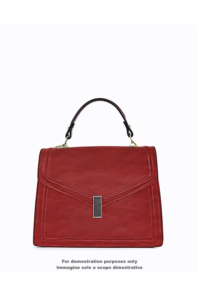 Pelle rosso scuro, vitellino VINTAGE...