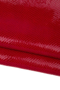 Red PYTHON leather skin,...
