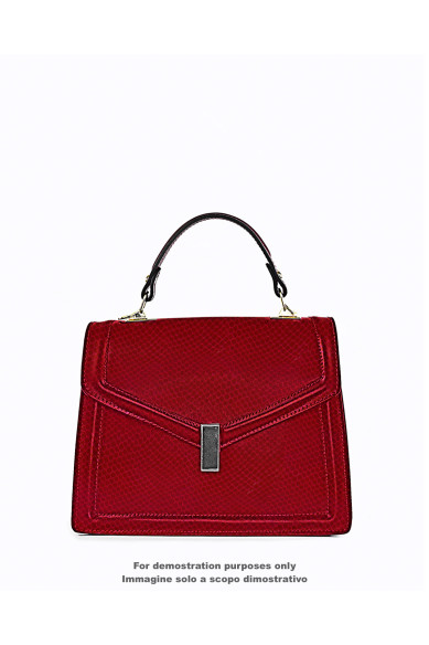 Red PYTHON leather skin, glossy REPTILE printed goatskin, soft snakeskin hide