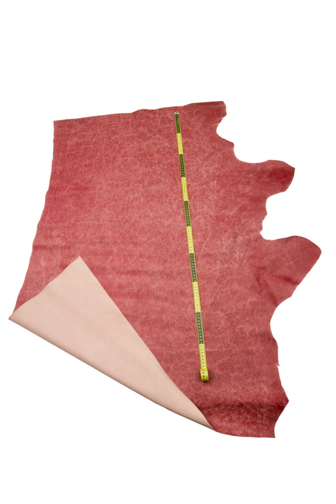 Pelle super VINTAGE bordeaux, vitello...