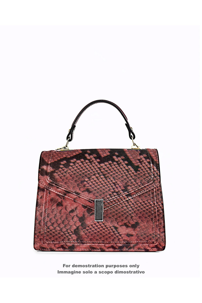 Pink PYTHON textured leather hide,...