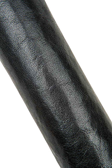 Capra LUCIDA nera, pellame nero con GRANA piccola, stropicciato, pelle sportiva morbida 0.9 -1.0 mm
