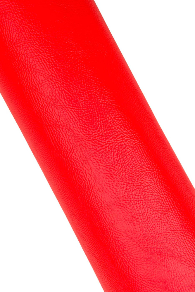 FLUO - neon orange leather hide, soft...