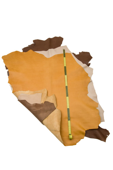 Bundle of 3 combined leather skins - wholesale price - grey, camel, brown SPORTY hides for CRAFTING