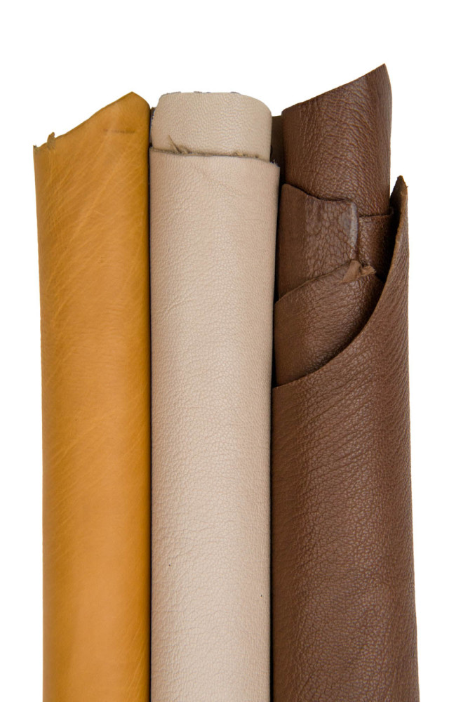 Bundle of 3 combined leather skins -...
