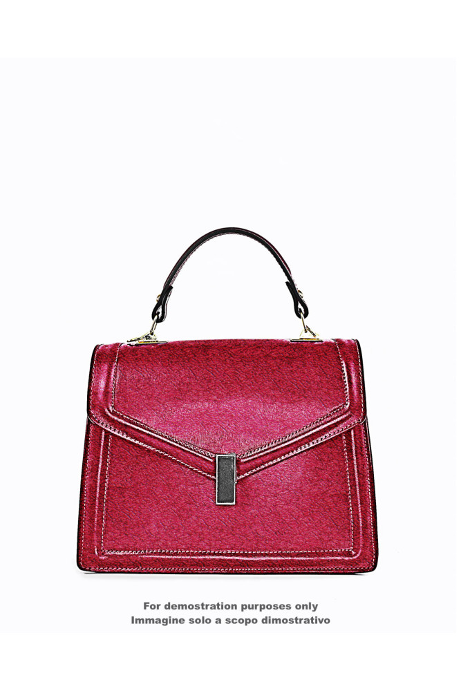 Red METALLIC leather skin, SPARKLE...