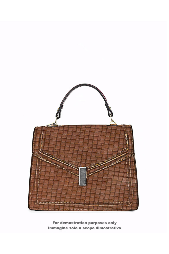Pelle stampa INTRECCIATO marrone,...