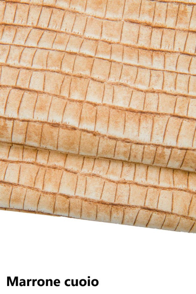 CROCODILE printed leather skin, ANIMAL pattern suede goatskin, soft hide for diy creations