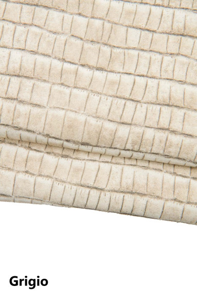 CROCODILE printed leather skin, ANIMAL pattern suede goatskin, soft hide for diy creations