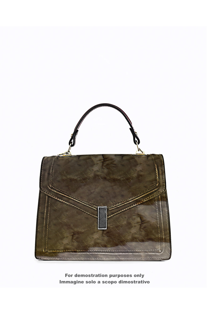 Mud brown PATENT cowhide, glossy...