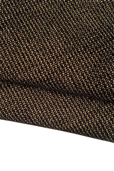 Pelle stampa FLOCK beige nero, capra MORBIDA floccata, pellame per fai da te