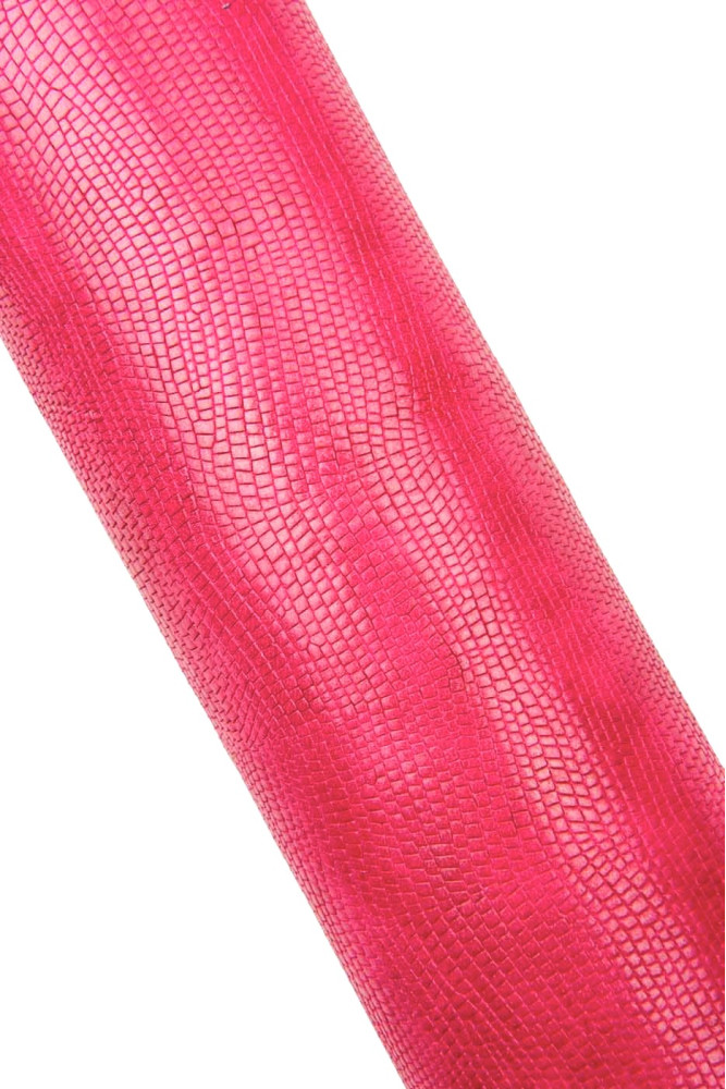 Pellame stampa LUCERTOLA fuxia, capra...