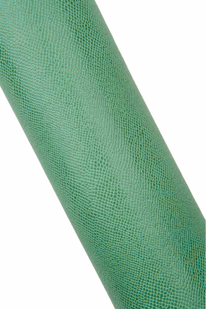 Pelle verde salvia stampa RETTILE,...