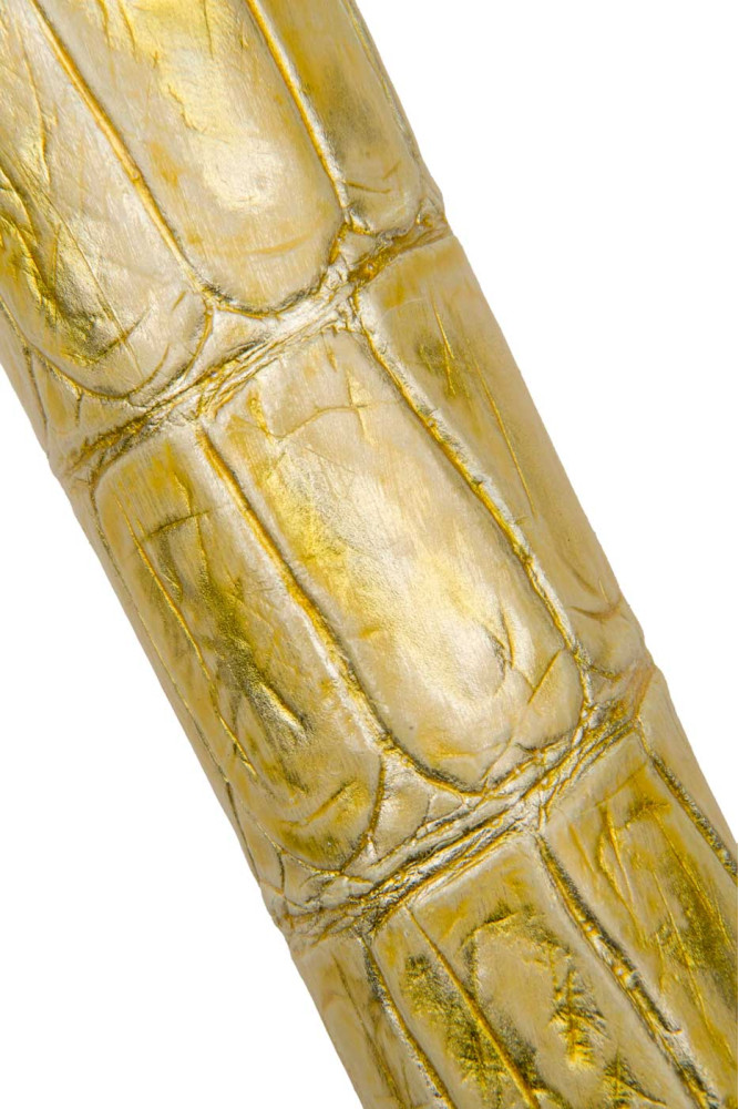 Beige gold MAXI CROCODILE printed...