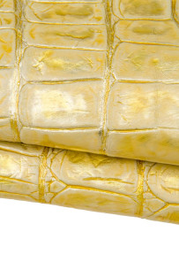 Beige gold MAXI CROCODILE...