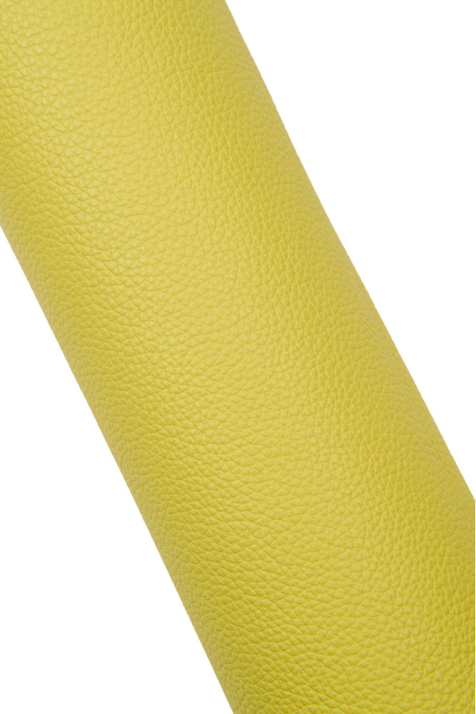 Greenish yellow grainy leather hide,...