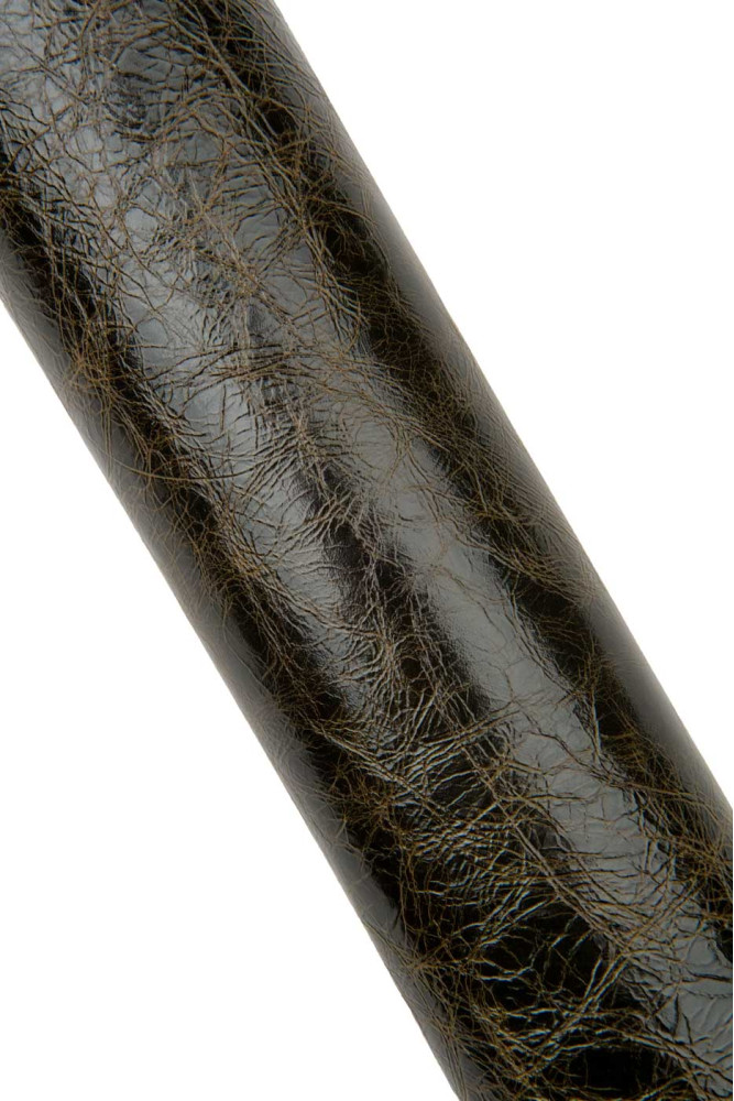 Pelle LUCIDA SPORTIVA marrone scuro,...