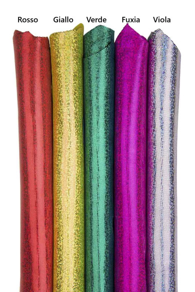 Pelle IRIDESCENTE viola, fuxia, verde, giallo, rosso, capra laminata stampata, pellame metallizzato per hobbisti