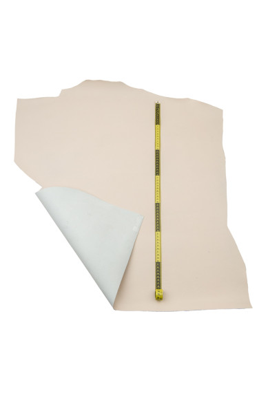 Pelle beige chiaro simil - SAFFIANO, vitello LUCIDO stampate, pellame rigido per pelletteria