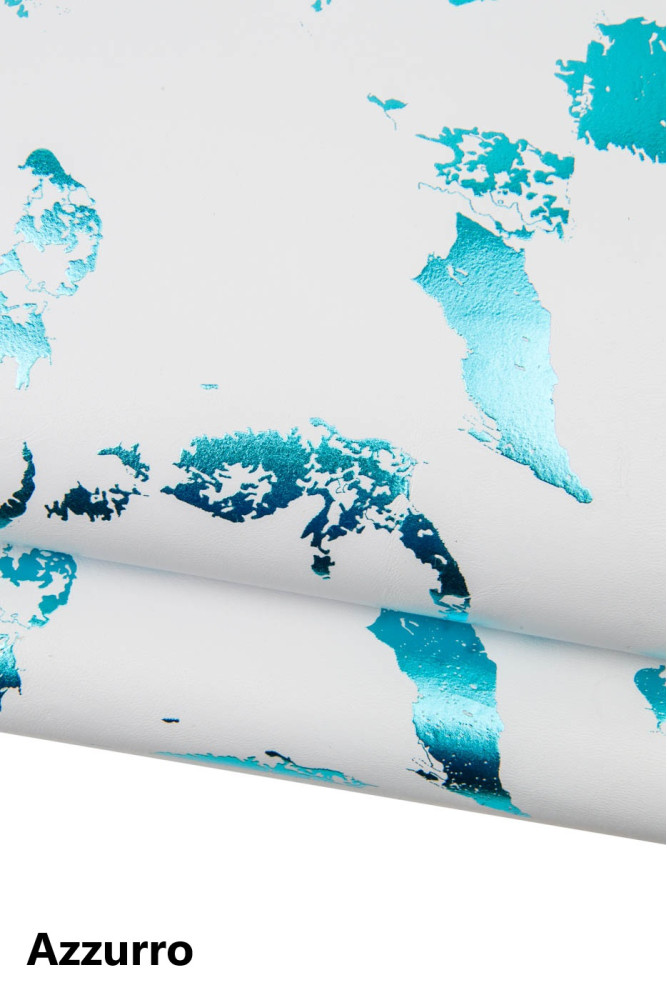 White METALLIC TEXTURED leather...