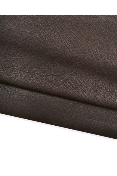 DArk brown sporty leather hide, WRINKLED soft cowhide, semi glossy calfskin 1.2-1.3 mm for crafting