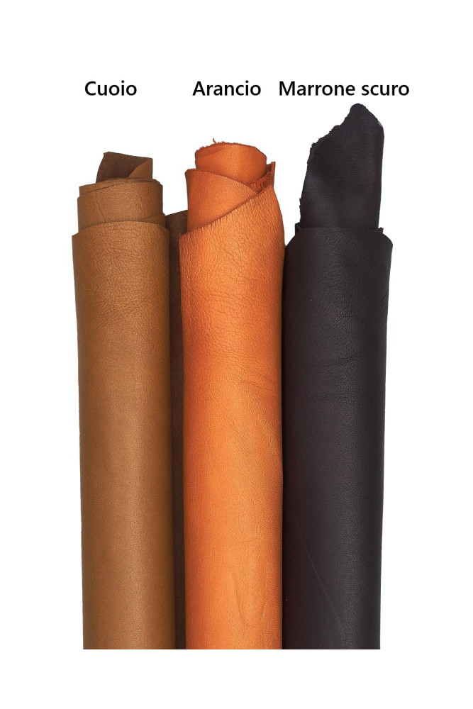 Orange, tan, brown sheepskin NAPPA,...