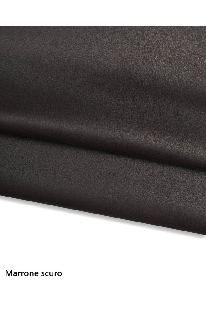 Pelle nappa arancio, cuoio e marrone,...