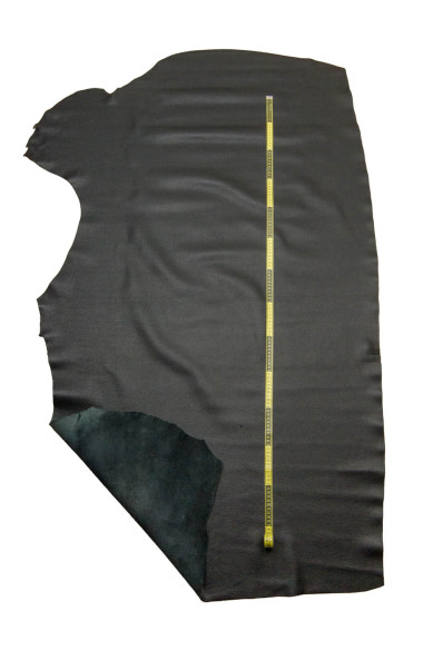 Vitello nero stampa simil SAFFIANO, pellame con GRANA, pelle morbida semi lucida per pelletteria