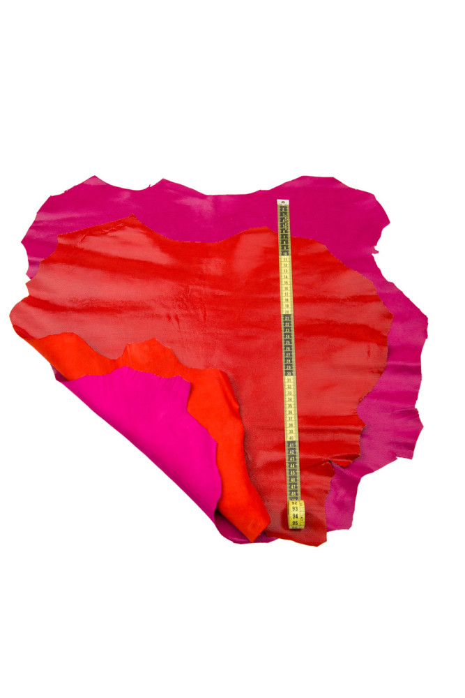 Pelle rossa - fuxia LAMINATA, capra...