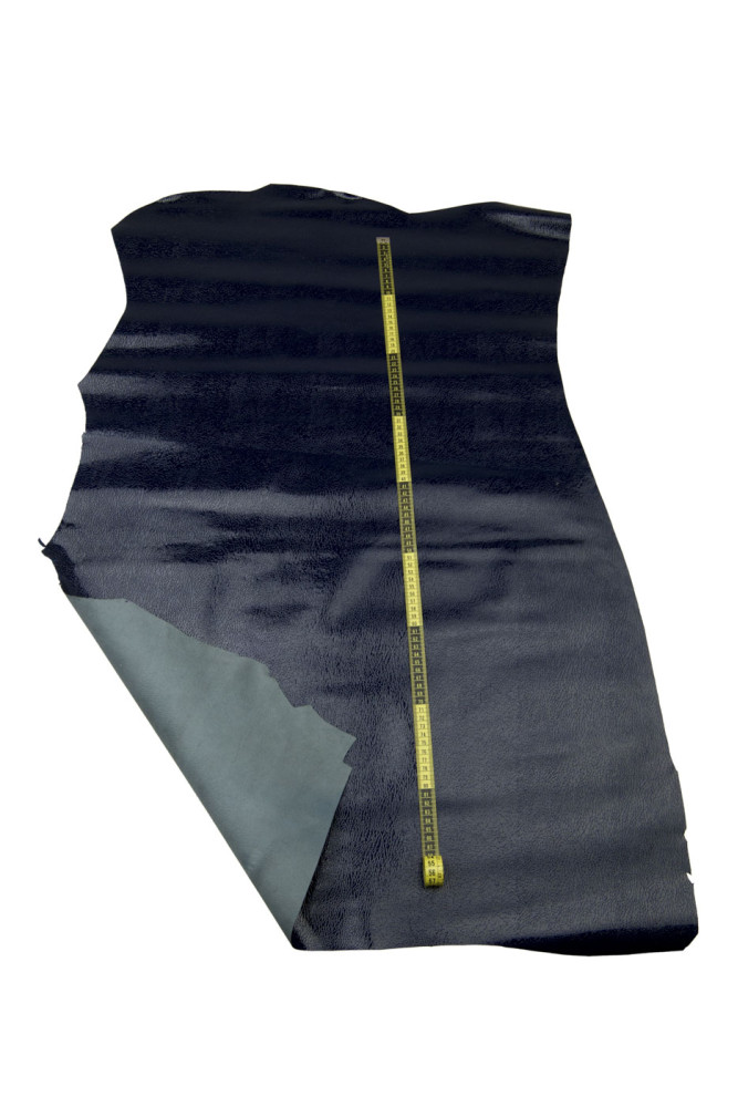 Pelle VERNICE blu stampa CRAKLE,...