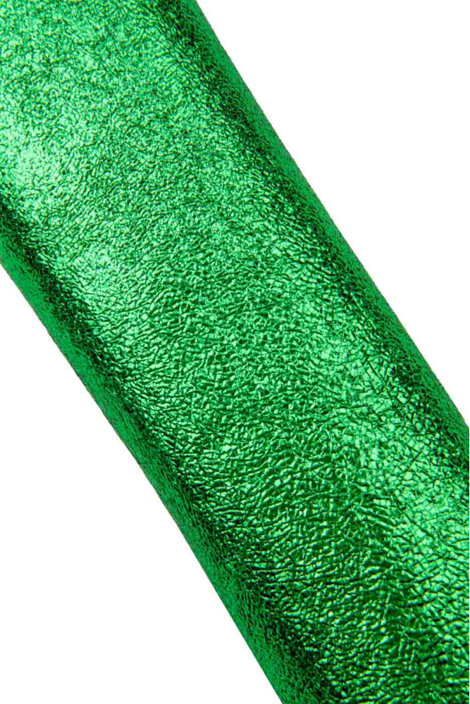 Pelle METALLIZZATA verde, pellame...