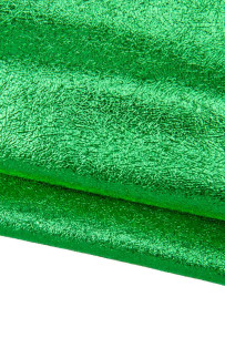 Green METALLIC leather...