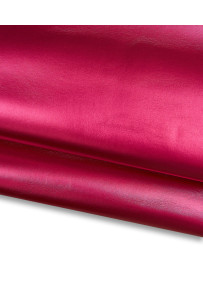 Red metallic leather hide,...