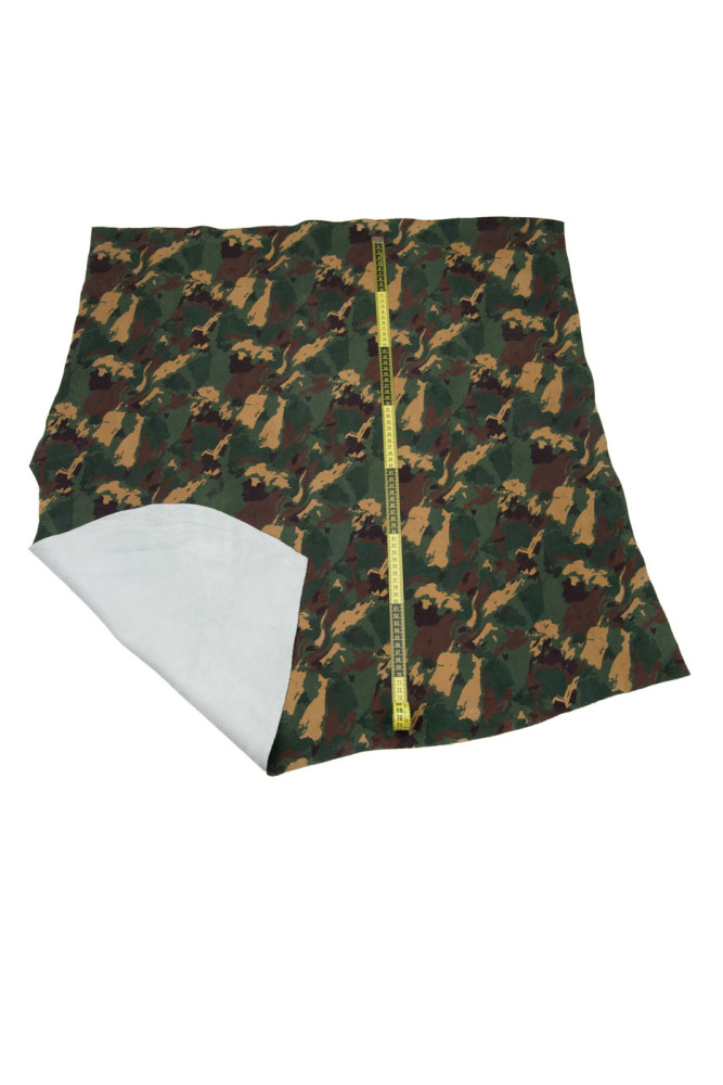 Pelle stampa CAMOUFLAGE verde marrone...